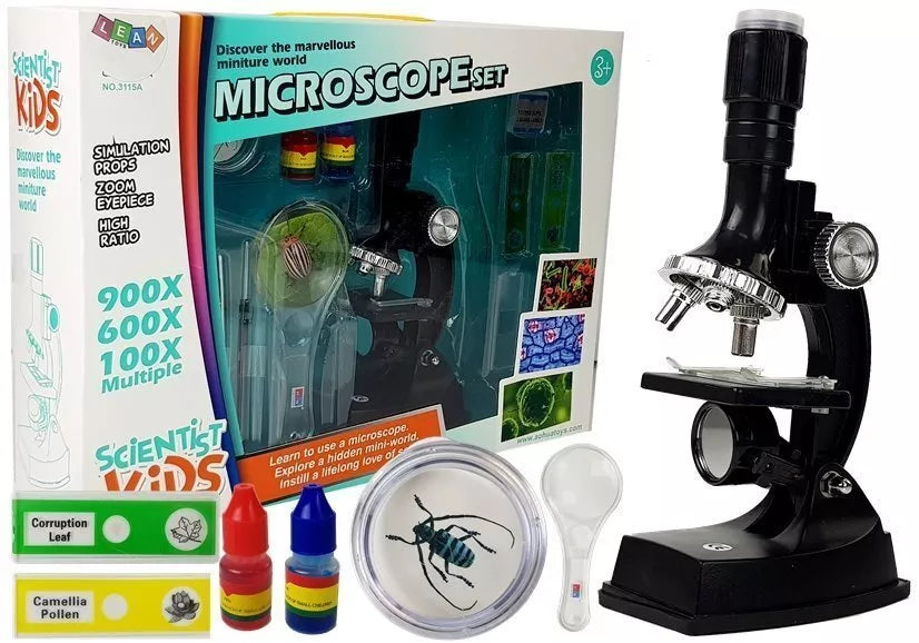 Edukacinis vaikų mikroskopas 100x / 600x / 900x